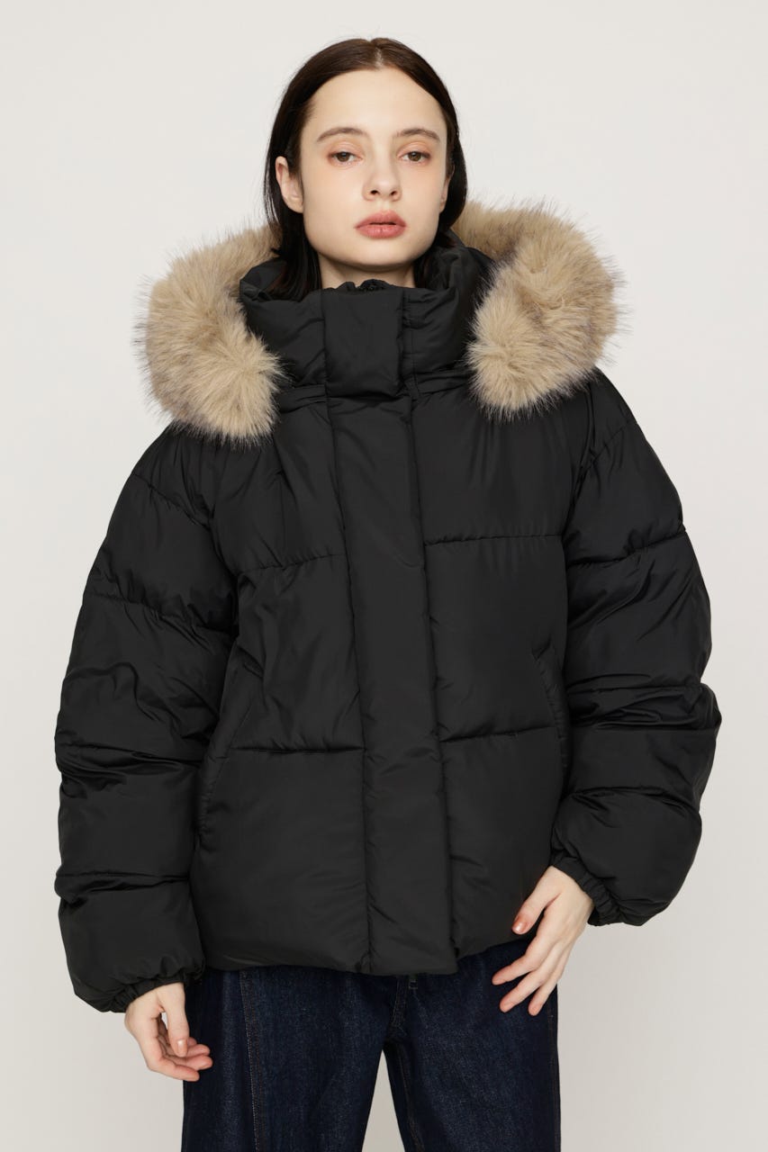 【AW PRE ORDER 第2弾】FUR HOODIE PUFFER ジャケット BLK FREE