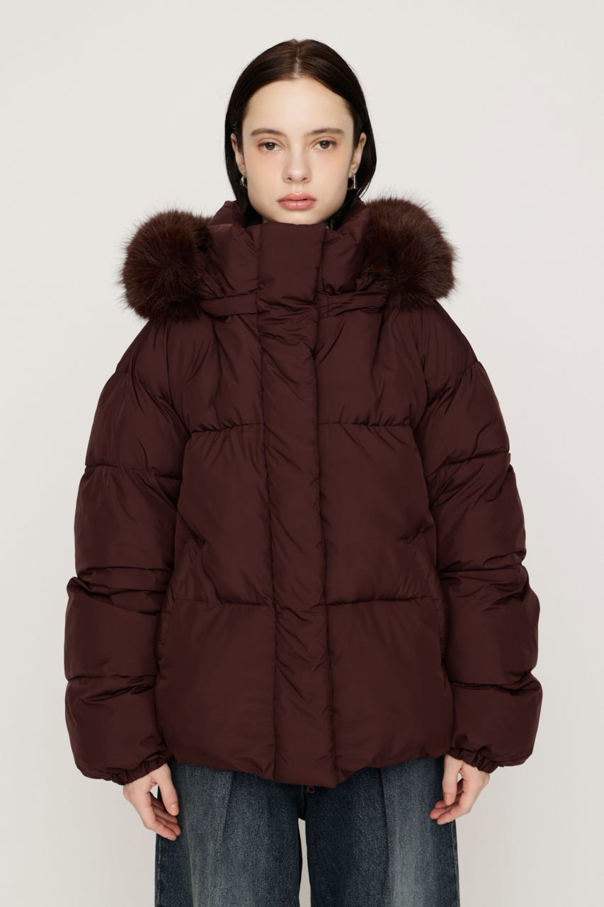 【AW PRE ORDER 第2弾】FUR HOODIE PUFFER ジャケット BRN FREE