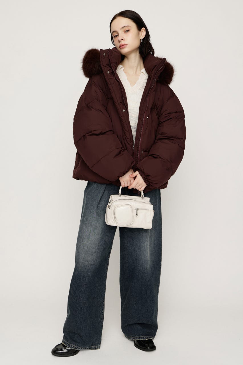 【AW PRE ORDER 第2弾】FUR HOODIE PUFFER ジャケット BRN FREE