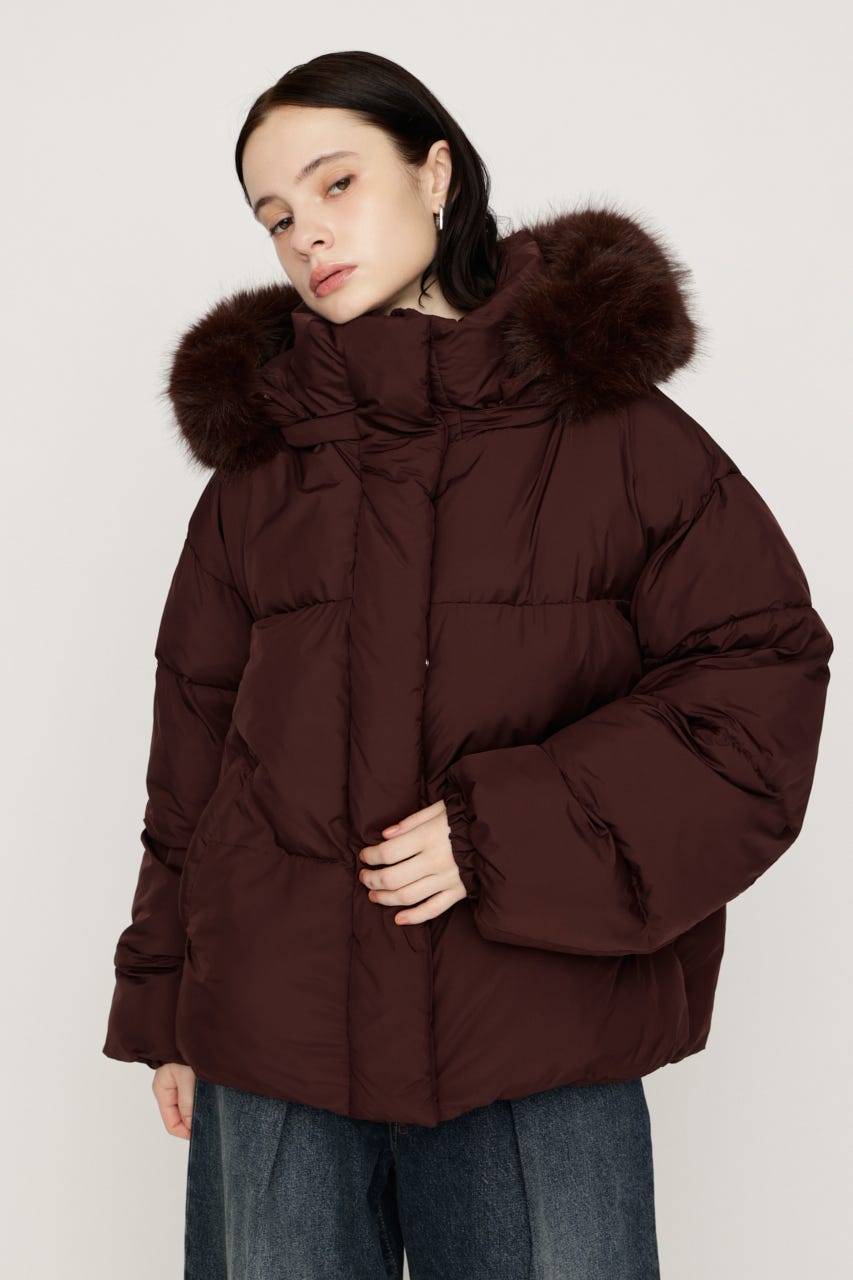 【AW PRE ORDER 第2弾】FUR HOODIE PUFFER ジャケット BRN FREE