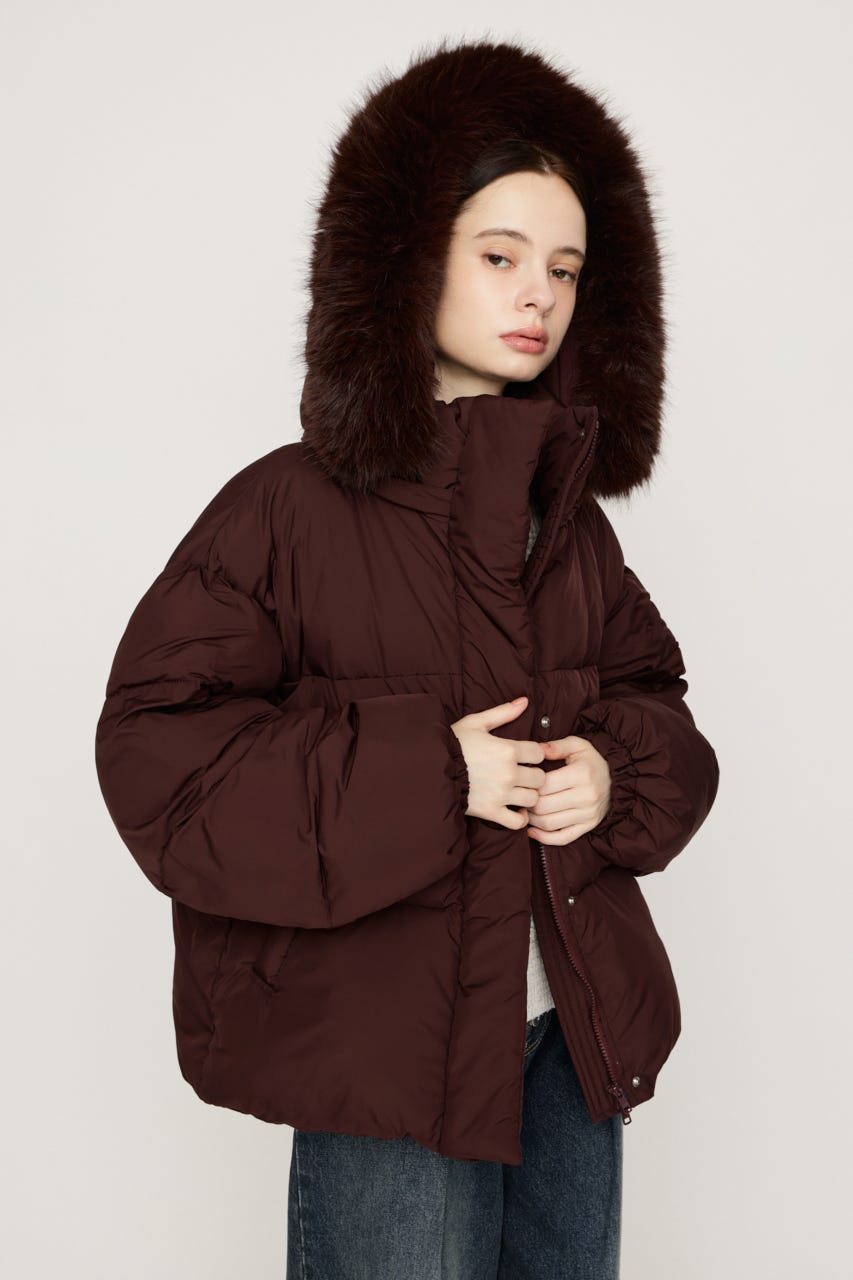 【AW PRE ORDER 第2弾】FUR HOODIE PUFFER ジャケット BRN FREE
