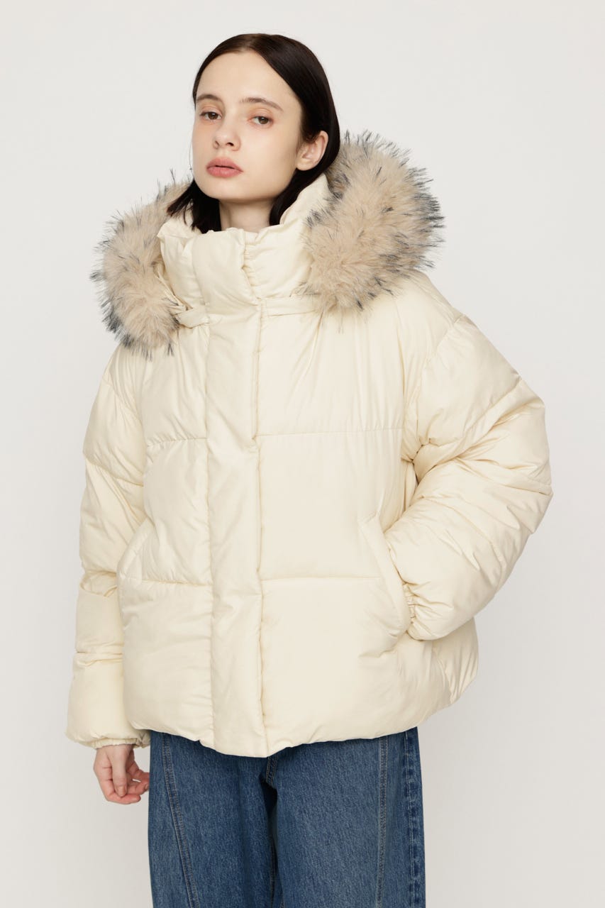 【AW PRE ORDER 第2弾】FUR HOODIE PUFFER ジャケット IVOY FREE
