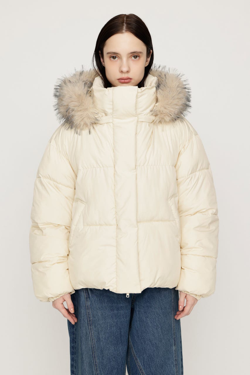 【AW PRE ORDER 第2弾】FUR HOODIE PUFFER ジャケット IVOY FREE
