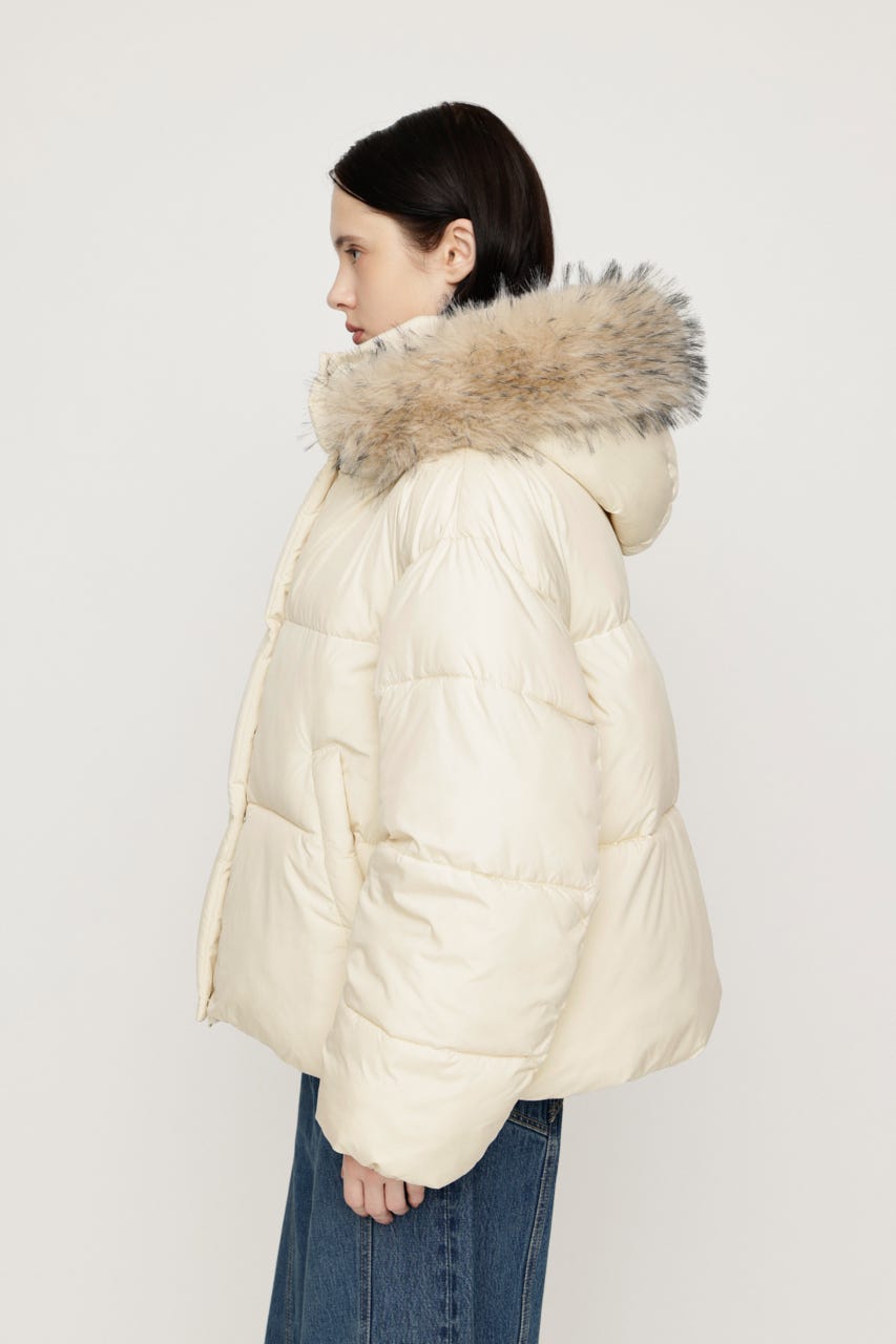 【AW PRE ORDER 第2弾】FUR HOODIE PUFFER ジャケット IVOY FREE