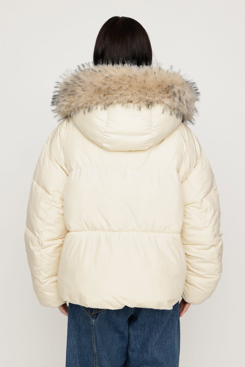 【AW PRE ORDER 第2弾】FUR HOODIE PUFFER ジャケット IVOY FREE