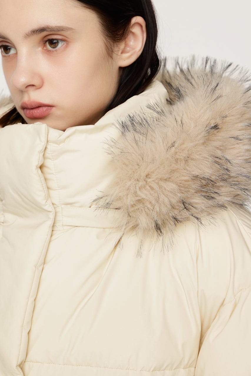 【AW PRE ORDER 第2弾】FUR HOODIE PUFFER ジャケット IVOY FREE