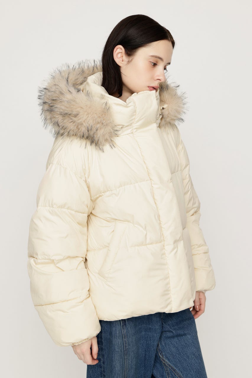 【AW PRE ORDER 第2弾】FUR HOODIE PUFFER ジャケット IVOY FREE