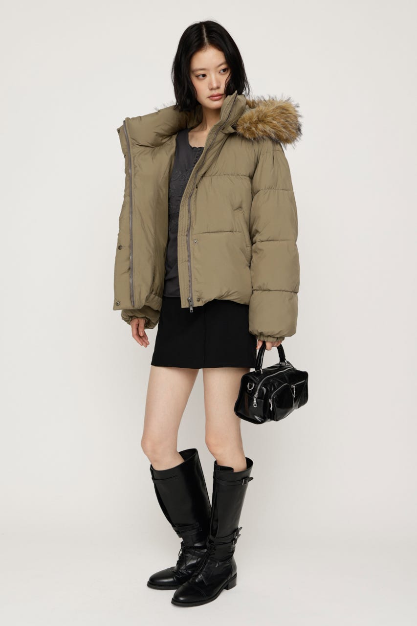 【AW PRE ORDER 第2弾】FUR HOODIE PUFFER ジャケット KHA FREE