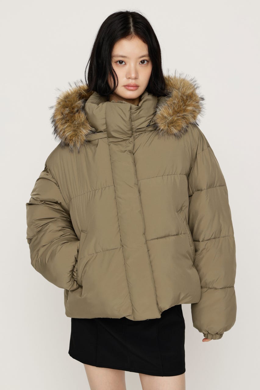 【AW PRE ORDER 第2弾】FUR HOODIE PUFFER ジャケット KHA FREE