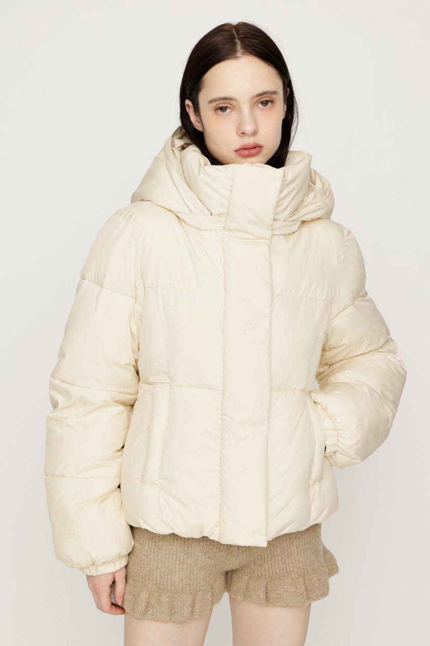 【AW PRE ORDER 第2弾】FUR HOODIE PUFFER SHAPED ジャケット IVOY FREE