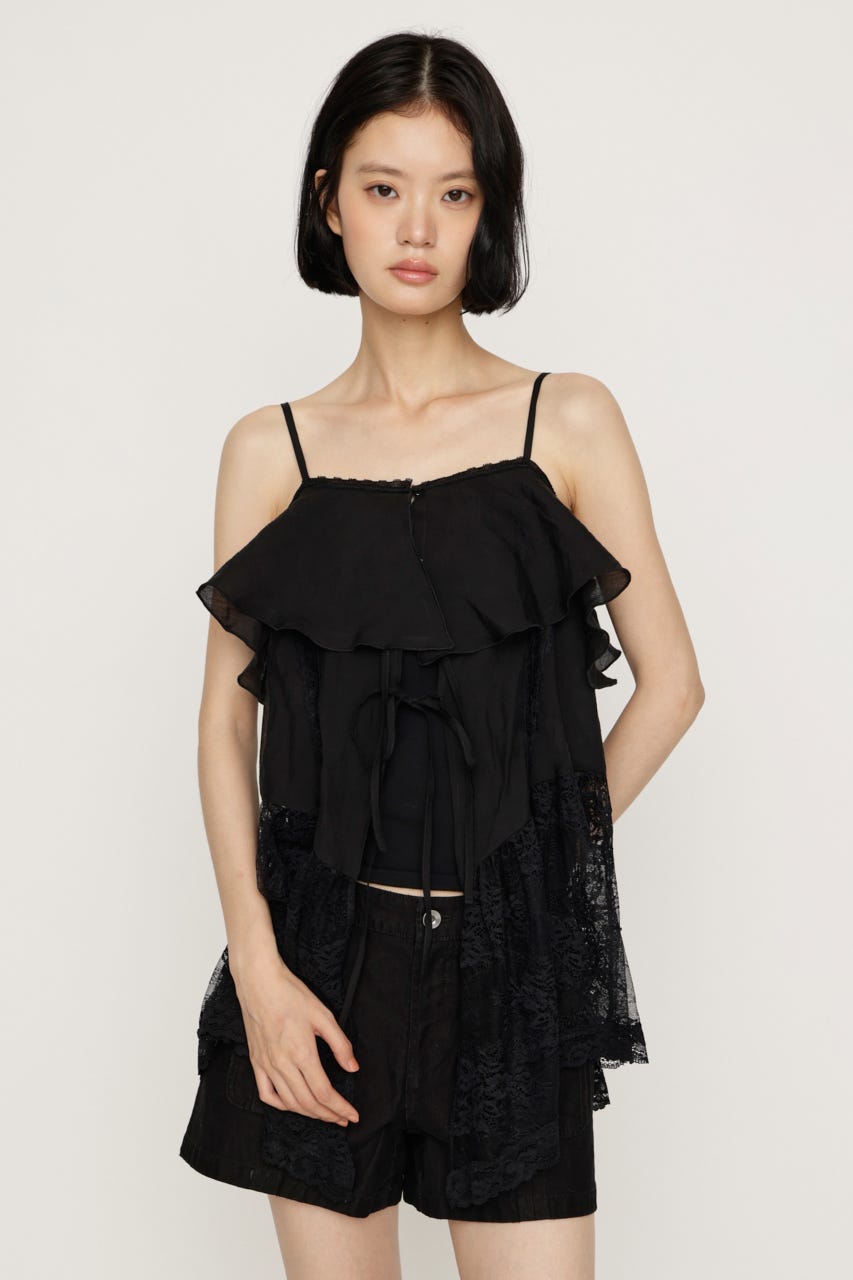 2WAY CAMI チュニック BLK FREE