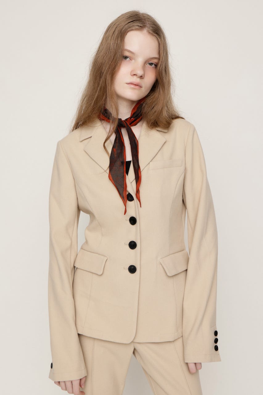 TWILLNEL SHAPED TAILOR ジャケット BEG FREE