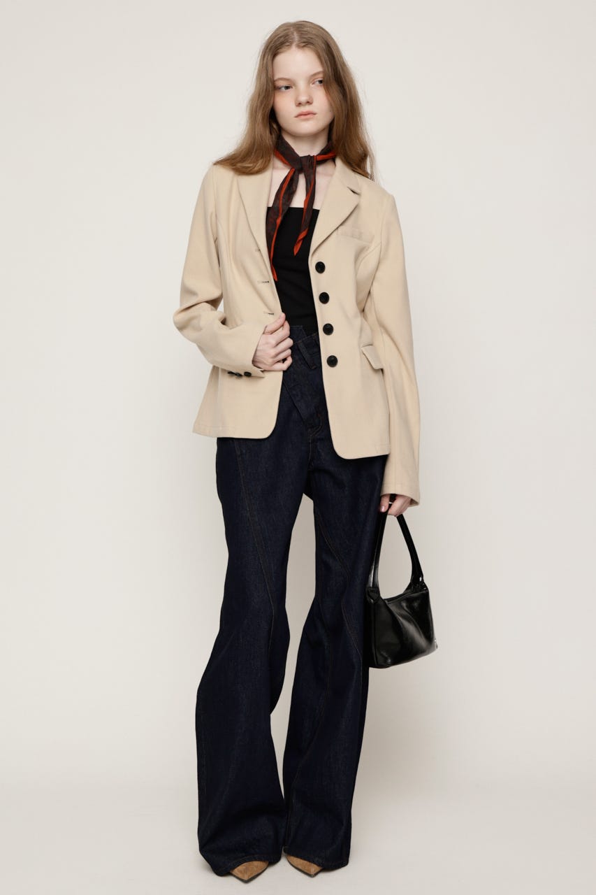 TWILLNEL SHAPED TAILOR ジャケット BEG FREE
