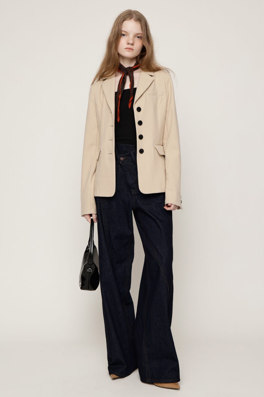 TWILLNEL SHAPED TAILOR ジャケット BEG FREE