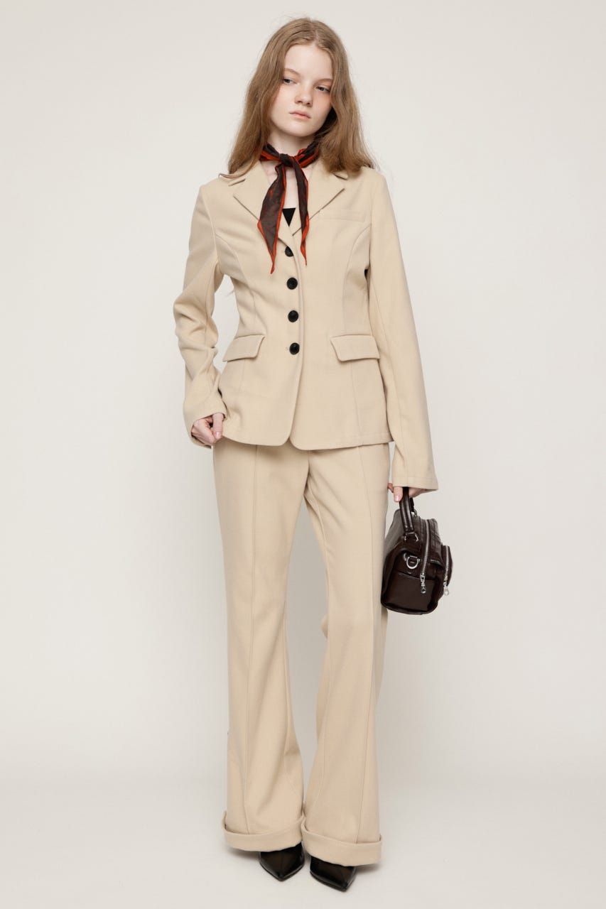 TWILLNEL SHAPED TAILOR ジャケット BEG FREE