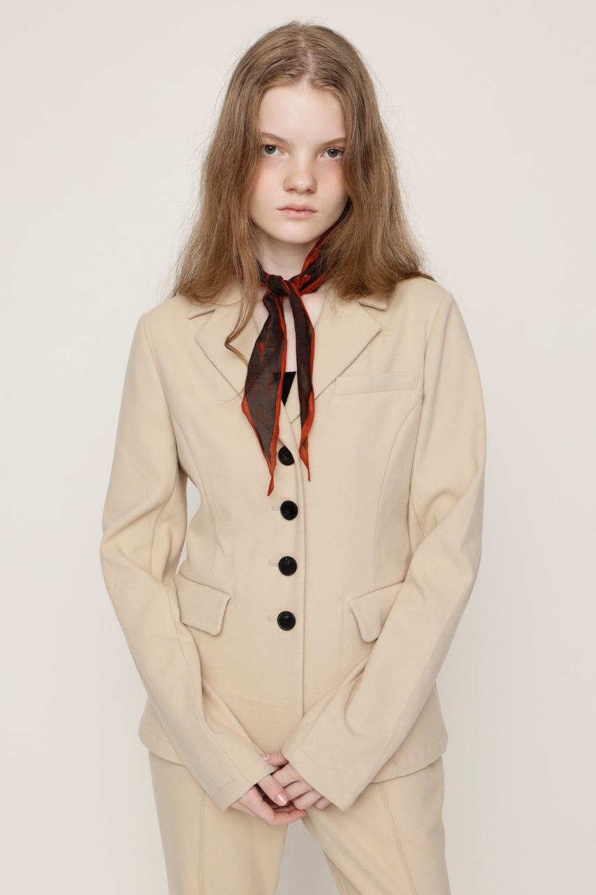TWILLNEL SHAPED TAILOR ジャケット BEG FREE