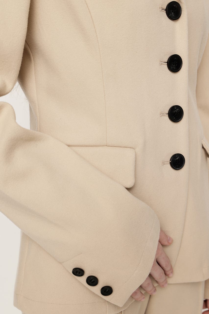 TWILLNEL SHAPED TAILOR ジャケット BEG FREE