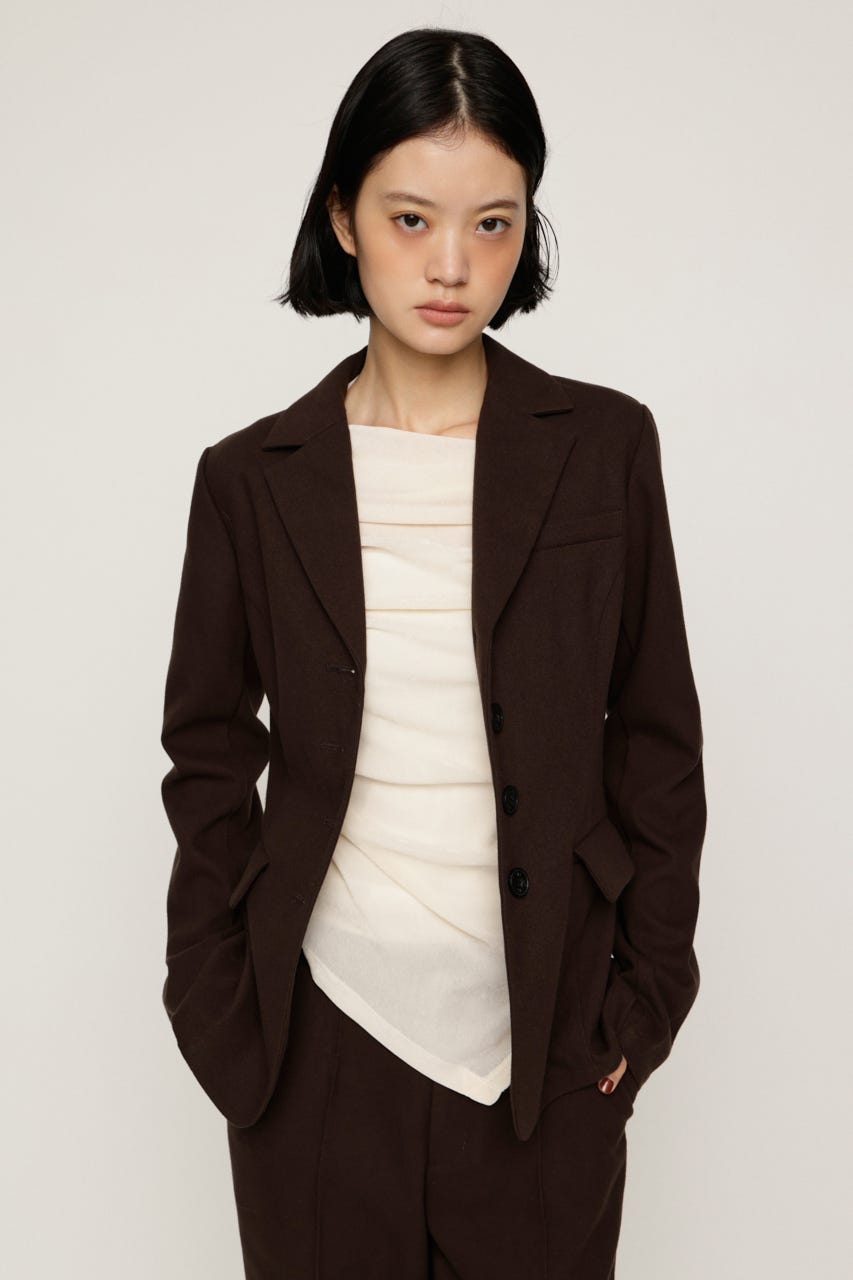 TWILLNEL SHAPED TAILOR ジャケット BRN FREE