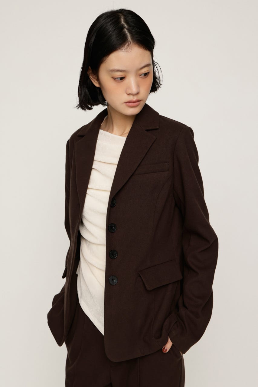 TWILLNEL SHAPED TAILOR ジャケット BRN FREE