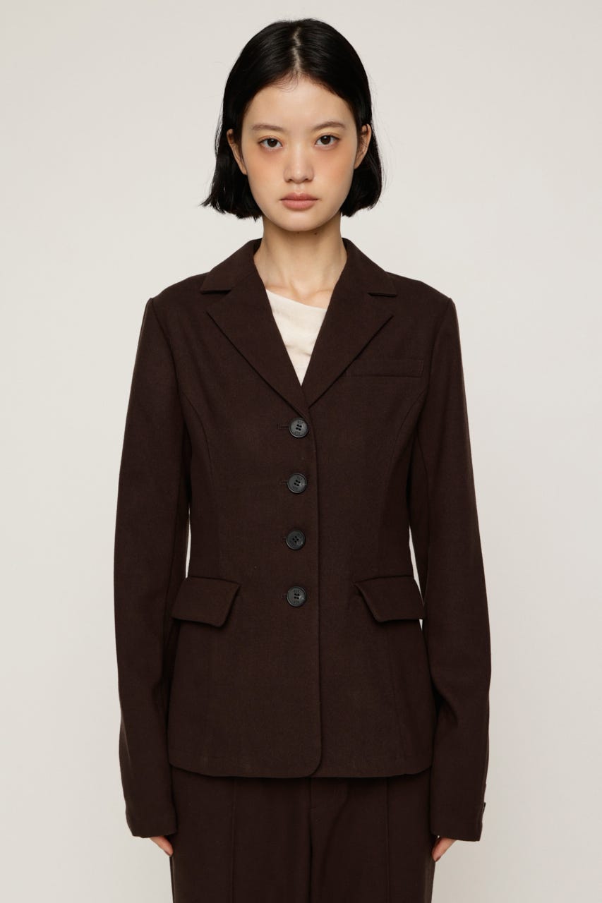 TWILLNEL SHAPED TAILOR ジャケット BRN FREE