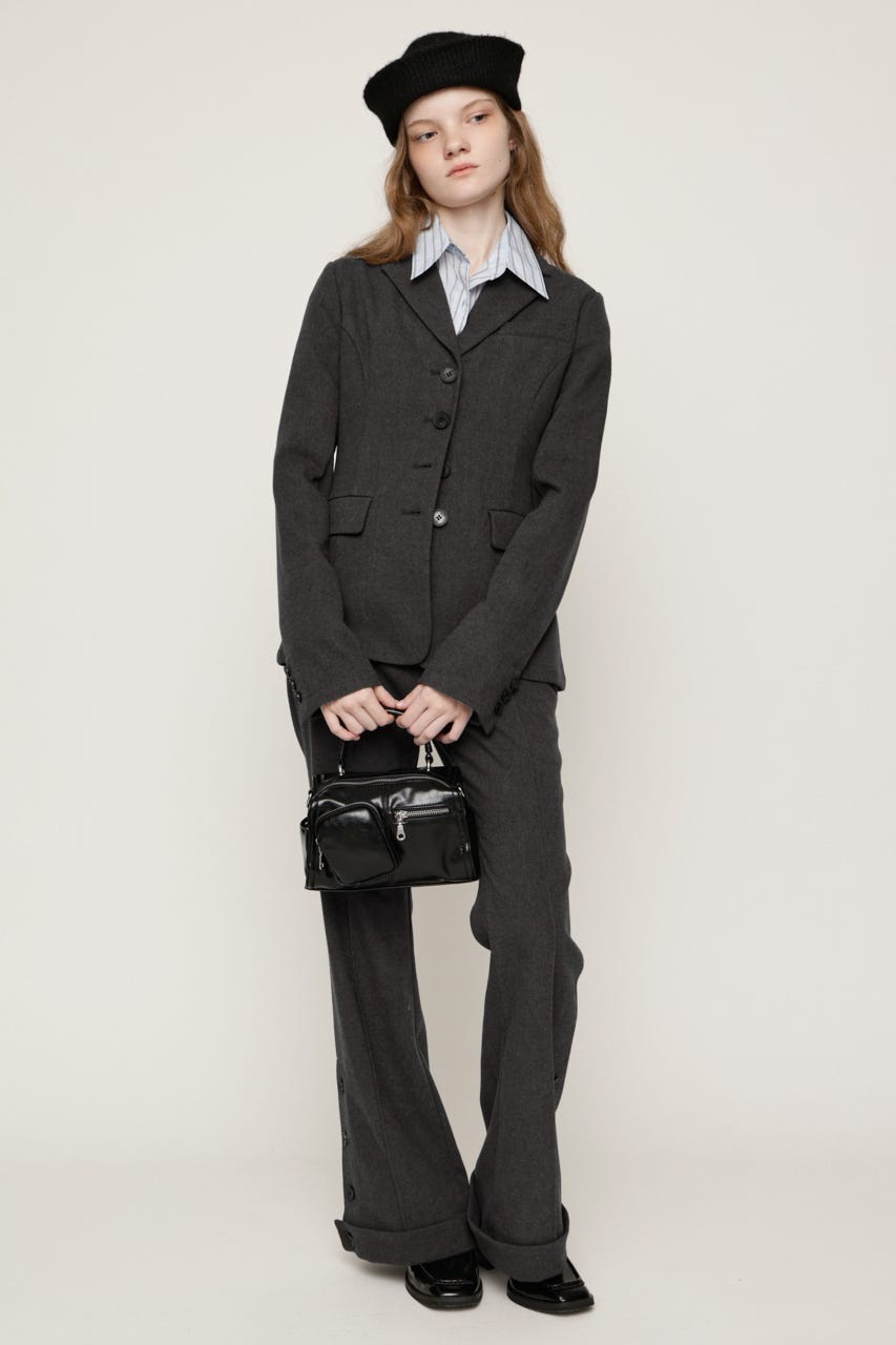 TWILLNEL SHAPED TAILOR ジャケット T.GRY FREE