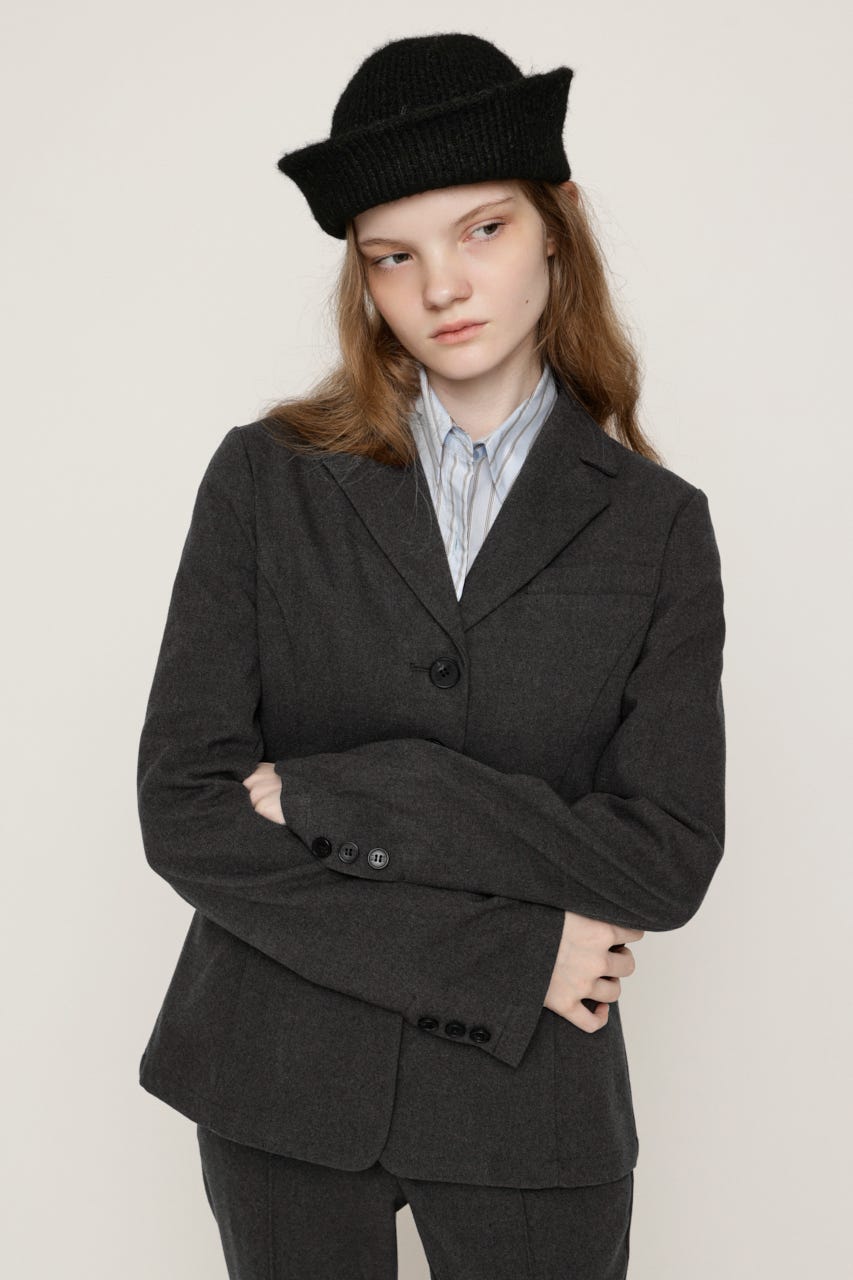TWILLNEL SHAPED TAILOR ジャケット T.GRY FREE
