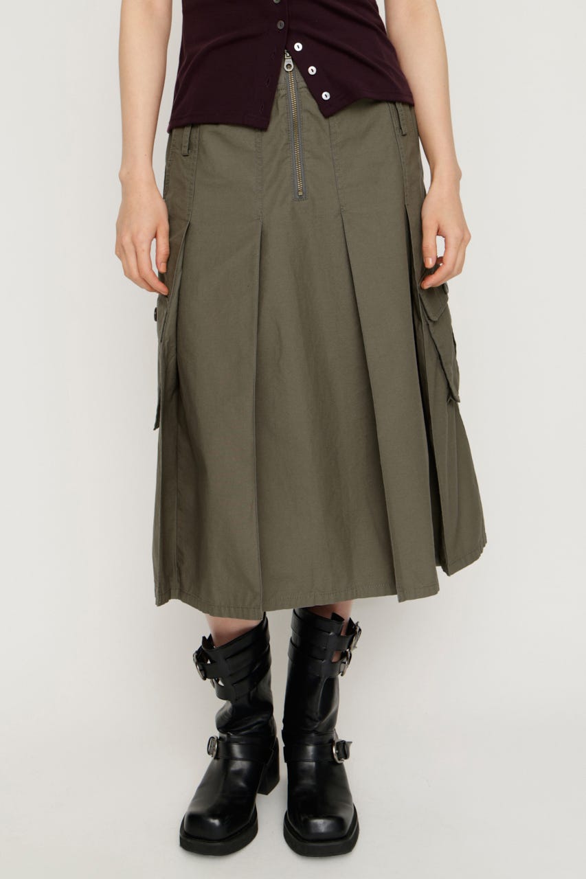 MILITARY MIDI スカート KHA 2