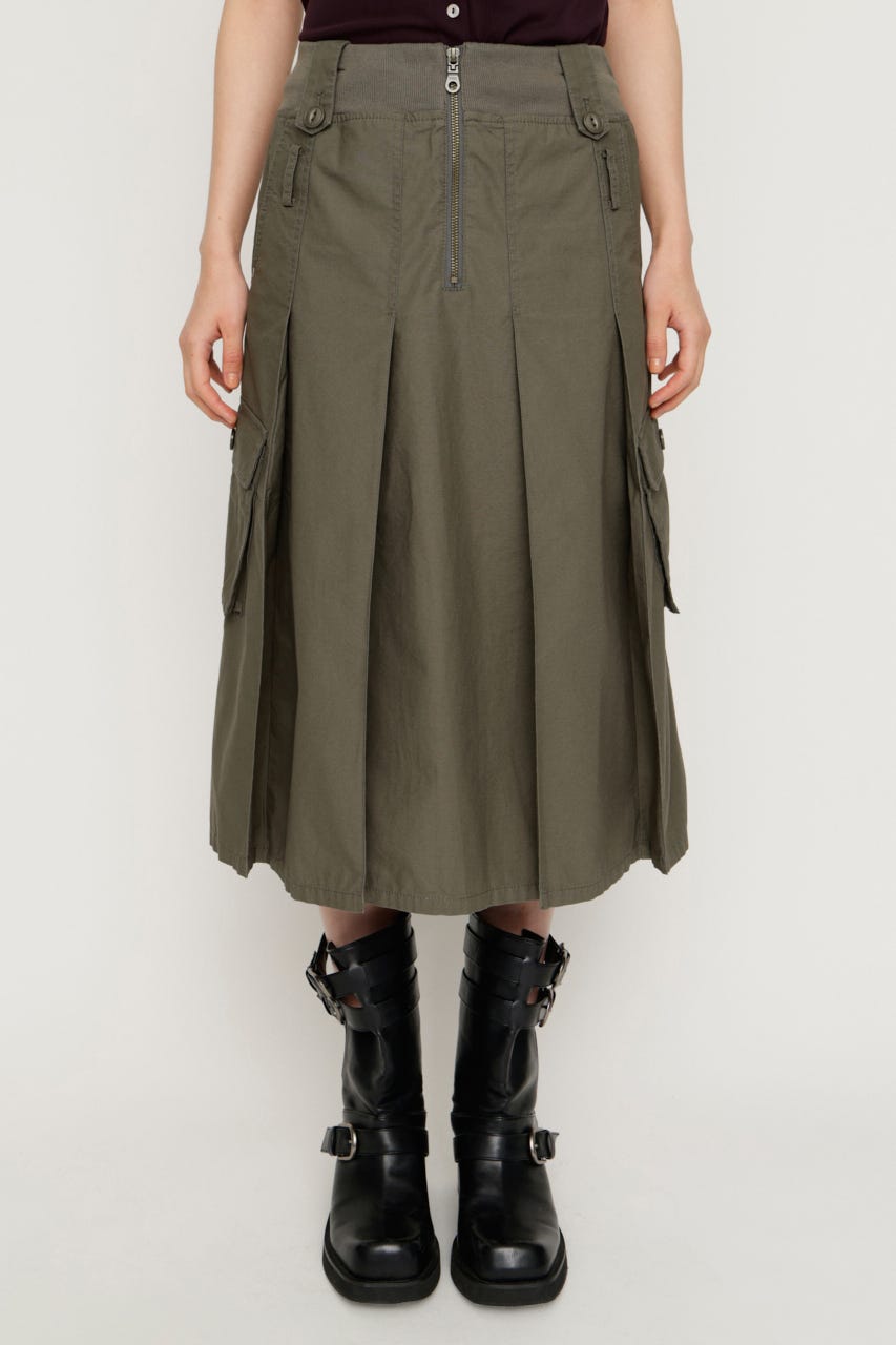 MILITARY MIDI スカート KHA 2