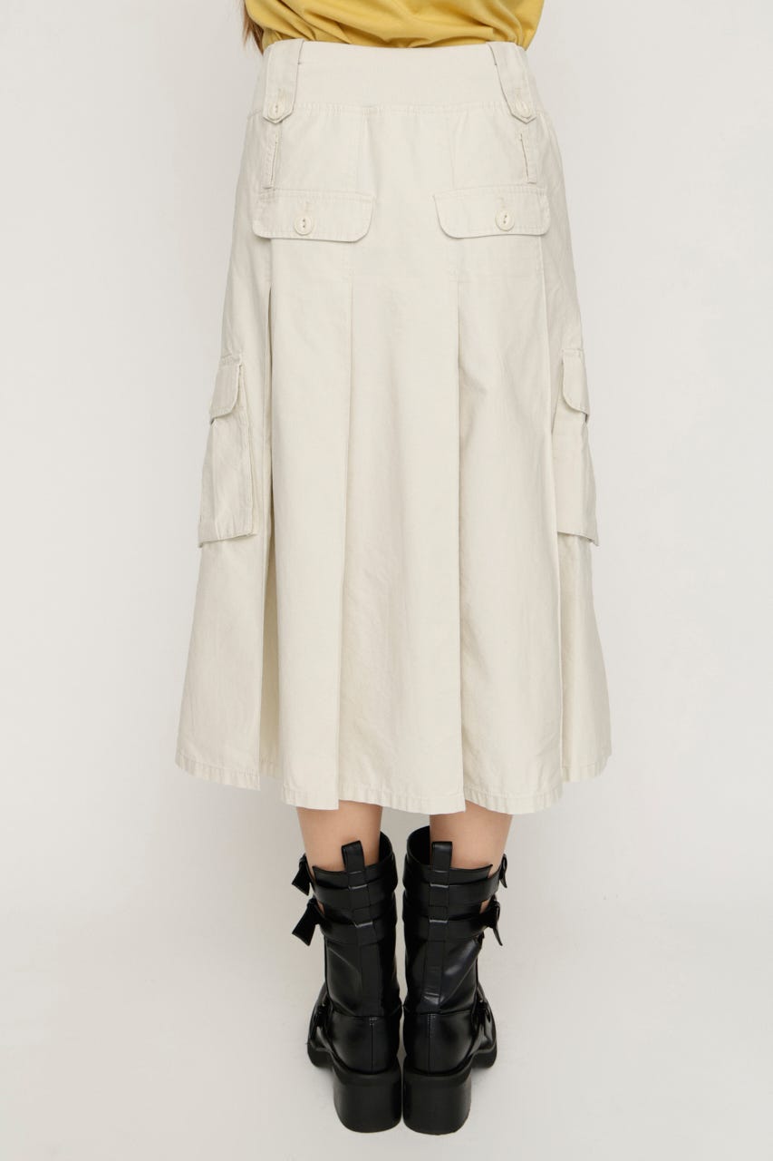 MILITARY MIDI スカート O/WHT 1