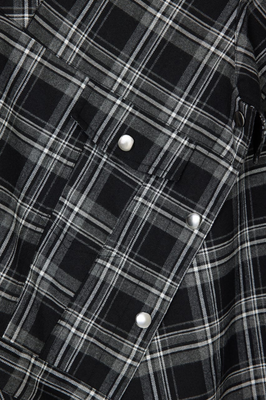 PLAID FLARE DESIGN スカート M/BLK 2
