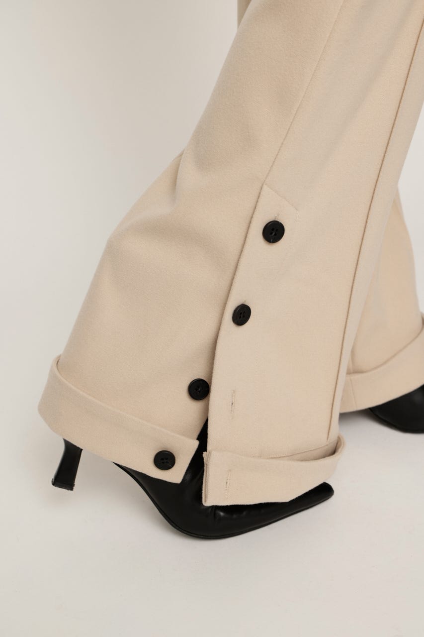 TWILLNEL LOOSE FLARE パンツ BEG 1