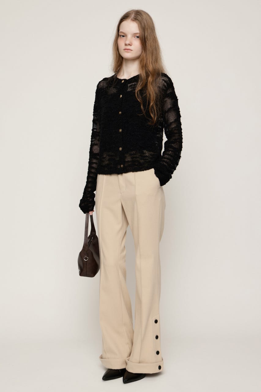 TWILLNEL LOOSE FLARE パンツ BEG 1