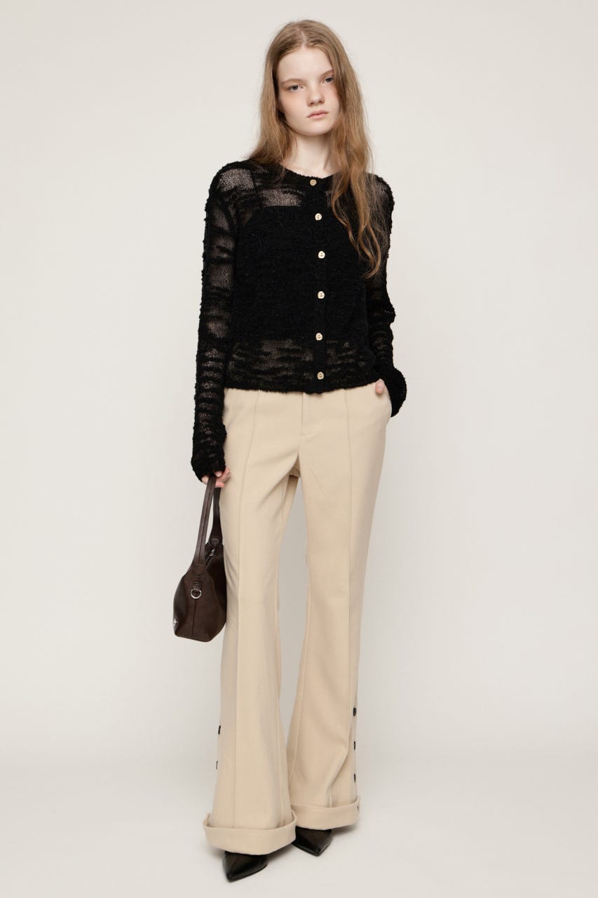 TWILLNEL LOOSE FLARE パンツ BEG 1