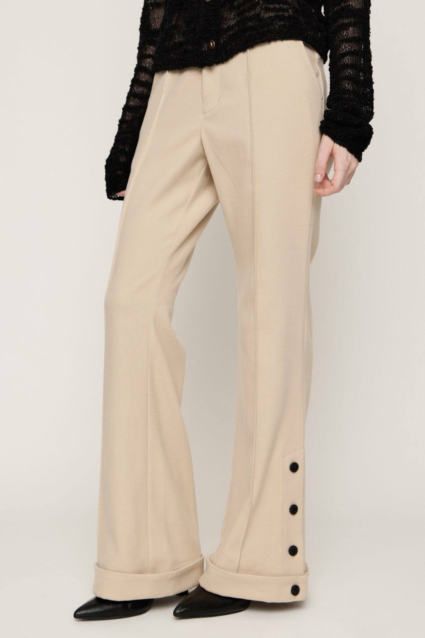 TWILLNEL LOOSE FLARE パンツ BEG 1