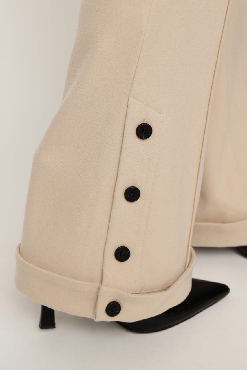 TWILLNEL LOOSE FLARE パンツ BEG 1