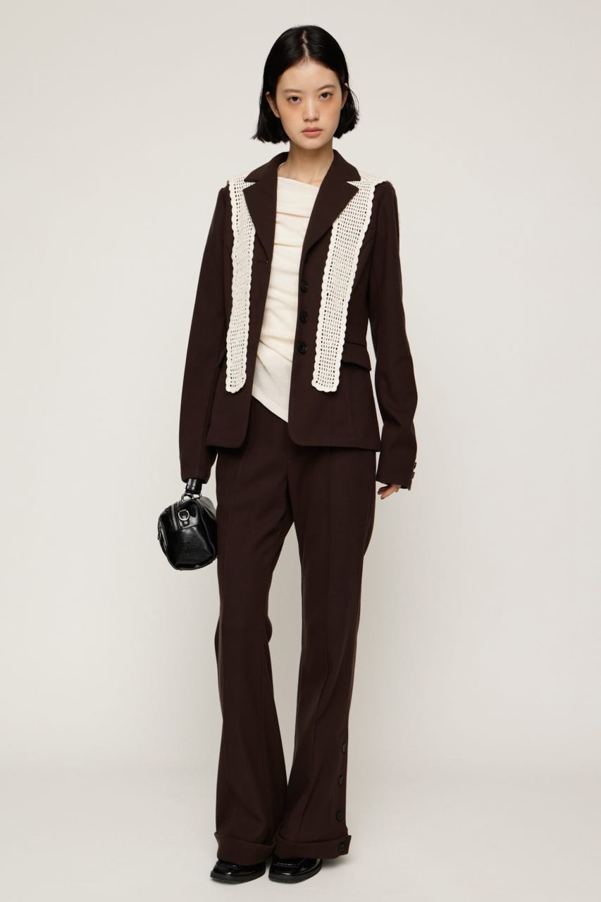 TWILLNEL LOOSE FLARE パンツ BRN 1