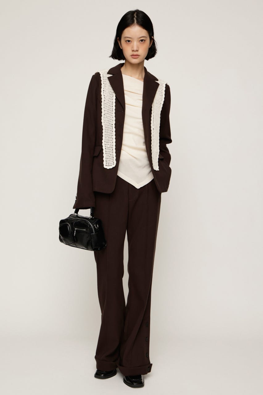 TWILLNEL LOOSE FLARE パンツ BRN 1