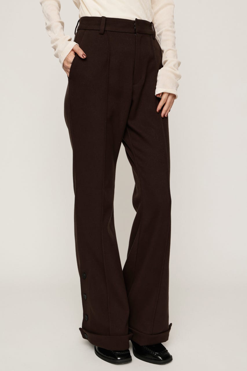 TWILLNEL LOOSE FLARE パンツ BRN 1