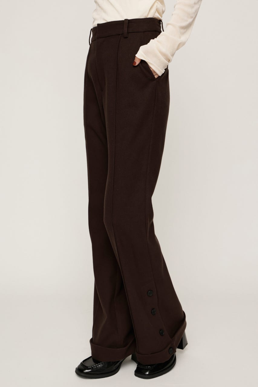 TWILLNEL LOOSE FLARE パンツ BRN 1