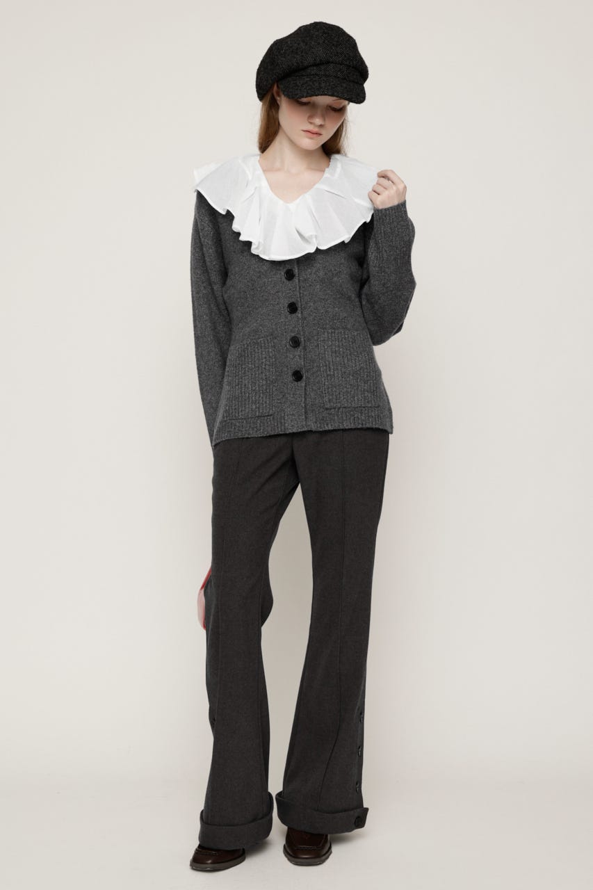 TWILLNEL LOOSE FLARE パンツ T.GRY 1