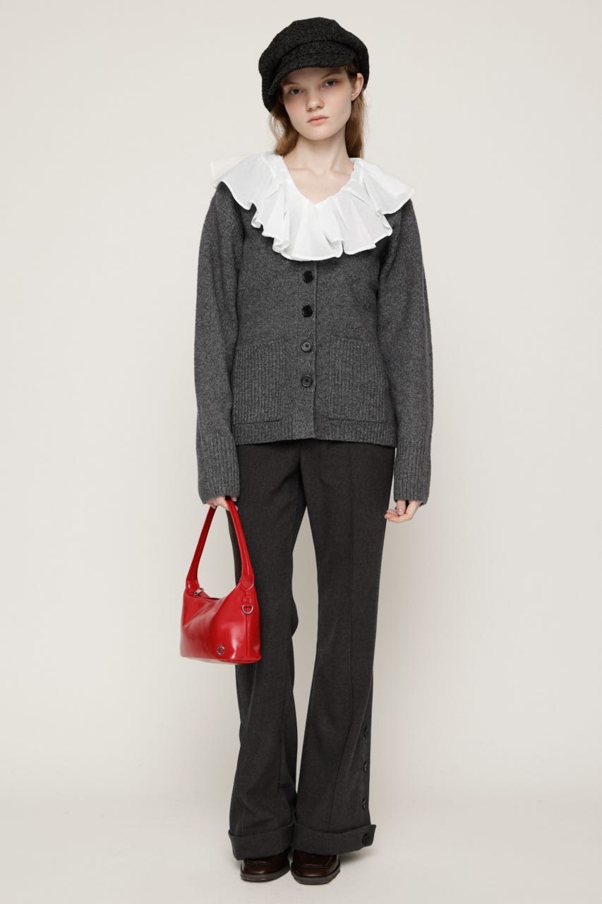 TWILLNEL LOOSE FLARE パンツ T.GRY 1