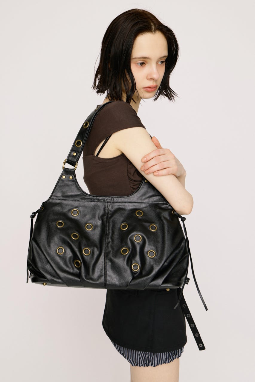 EYELET トートバッグ BLK FREE