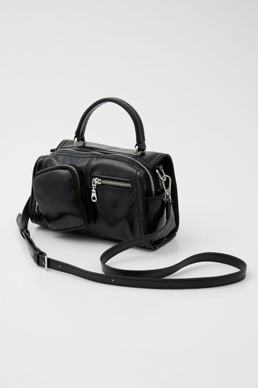 SOFT F/LEATHER MINI バッグ BLK FREE