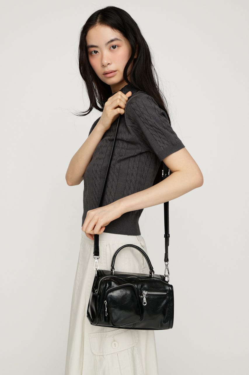 SOFT F/LEATHER MINI バッグ BLK FREE