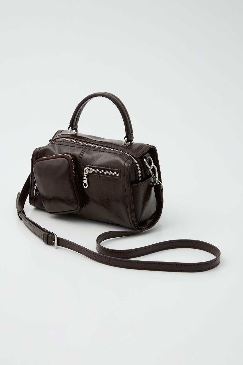 SOFT F/LEATHER MINI バッグ D/BRN FREE