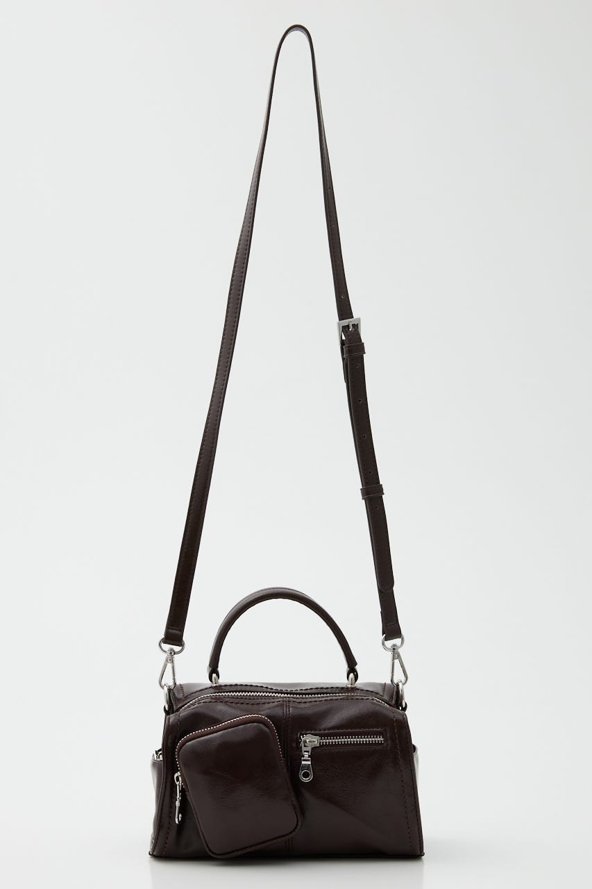 SOFT F/LEATHER MINI バッグ D/BRN FREE