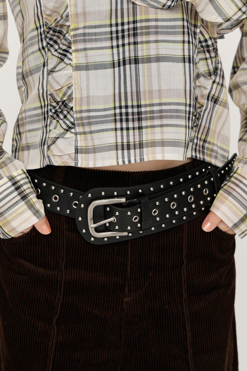STUDS EYELET ベルト BLK FREE