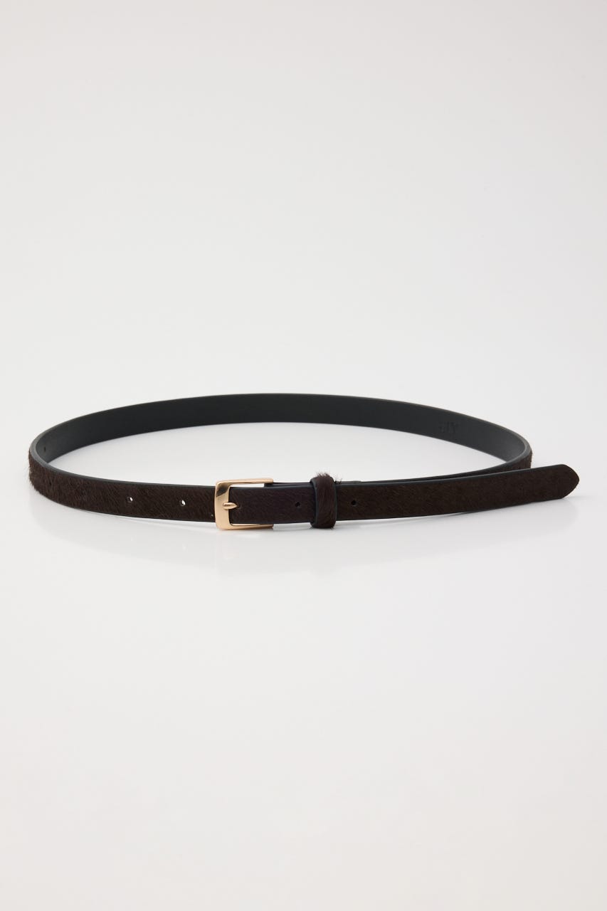LEATHER THIN ベルト BRN FREE