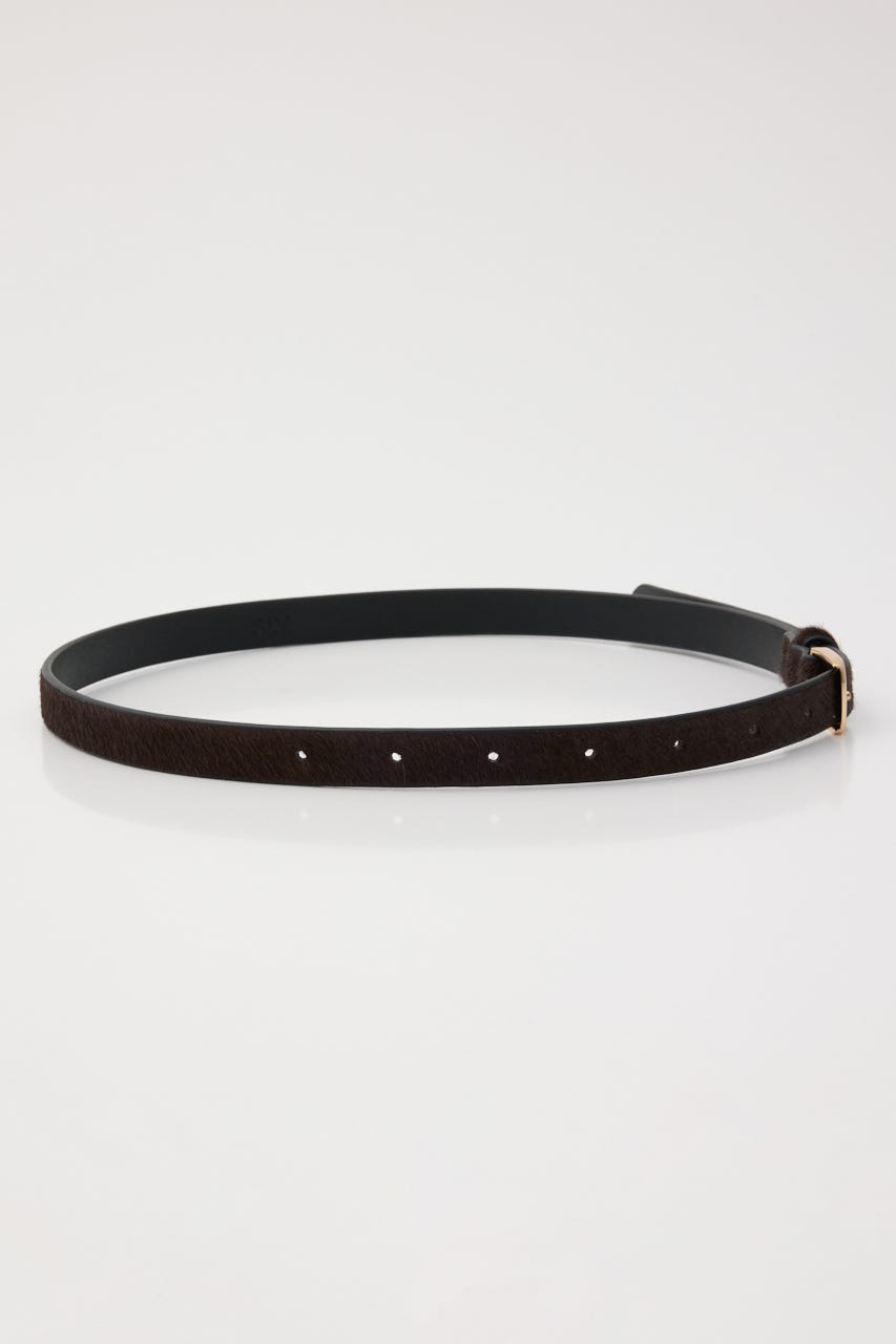 LEATHER THIN ベルト BRN FREE