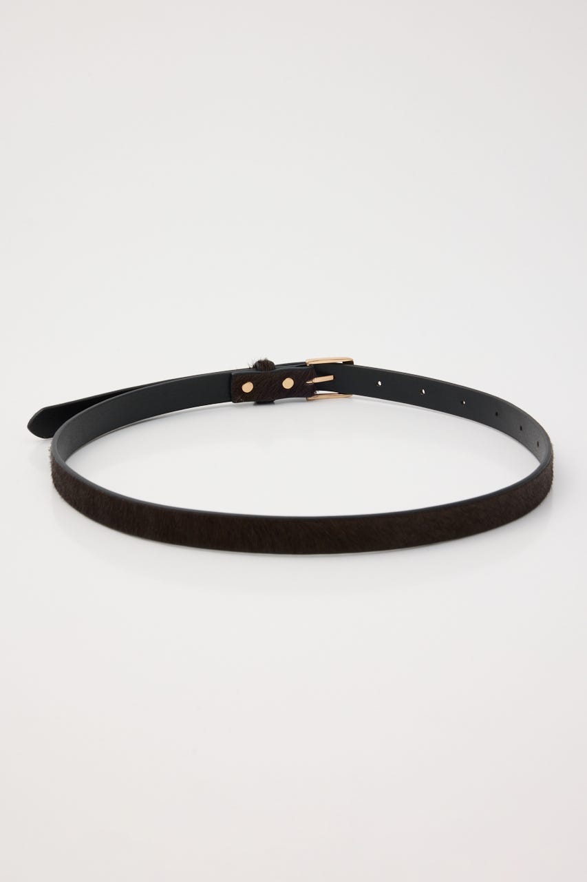 LEATHER THIN ベルト BRN FREE